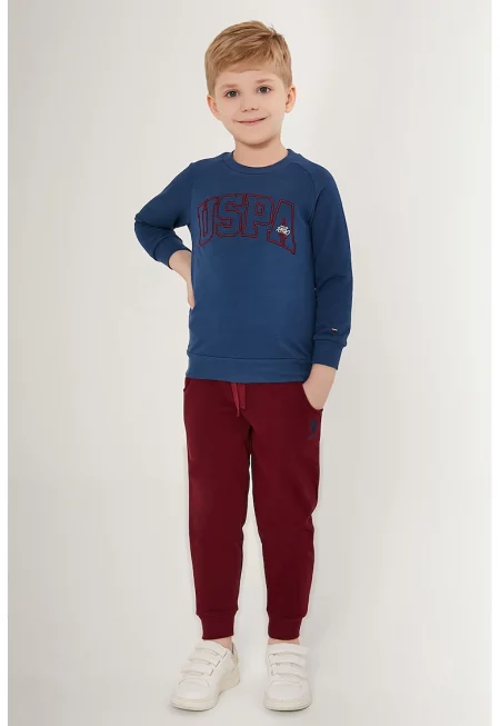 Спортен екип с реглан ръкави - син23` - Бордо/Тъмносин