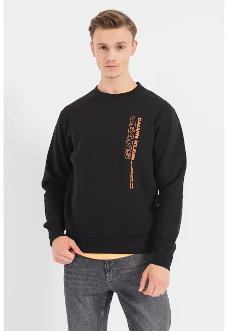 Суитшърт с овално деколте и лого