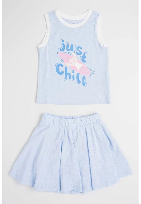 Топ с принт на Stitch и пола
