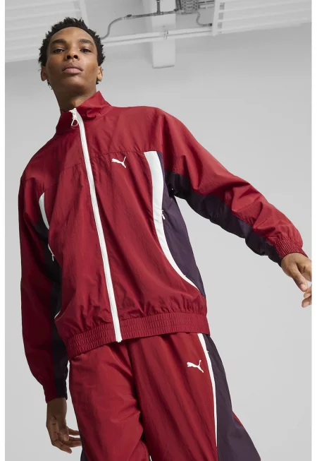 Яке Celebrator в цветен блок - Червен/Бял