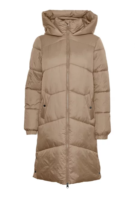 Зимна парка с качулка и странични цепки