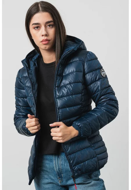 Зимно яке Ada с джобове с цип - Тъмносин