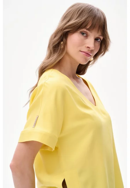 Блуза Texo с V-образно деколте