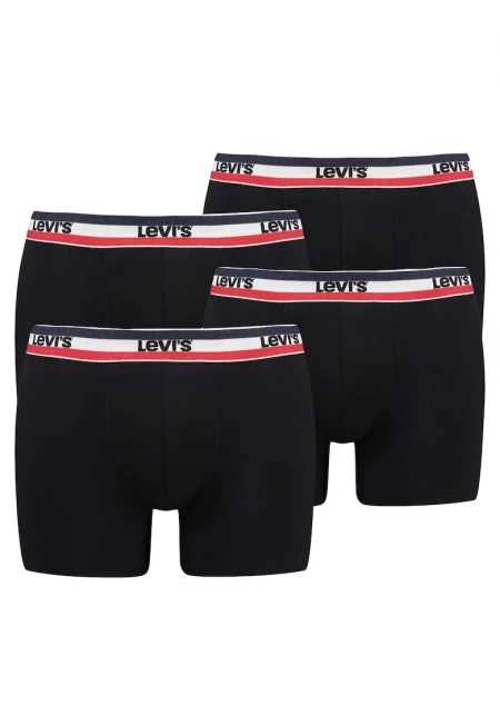 Боксерки с лого - 4 чифта - Черен