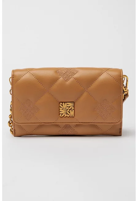 Чанта Benico с лого - Канелено кафяво