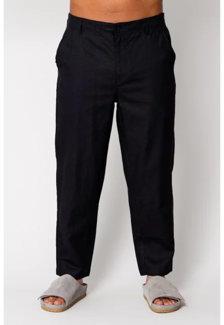 Дълъг IN панталон с копчета Черен 17613 - Черен