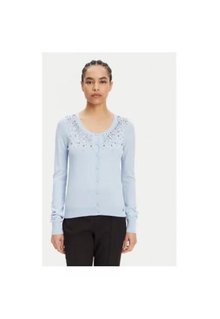 Дамска блуза  ACMA001920 - Вискоза/Найлон - Синя - Син