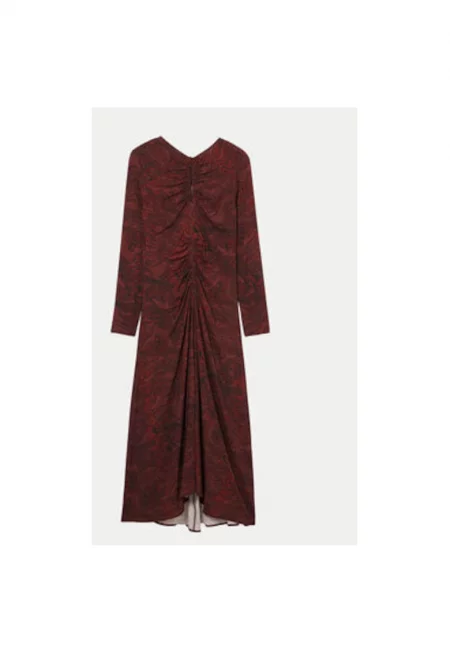 Дамска рокля -  304478727 - Вискоза - Кафяв - Кафяв