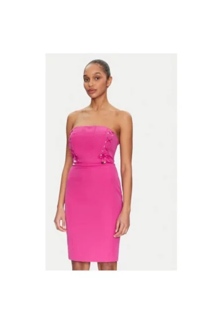 Дамска рокля -  305291257 - Полиестер - Розов - Розово