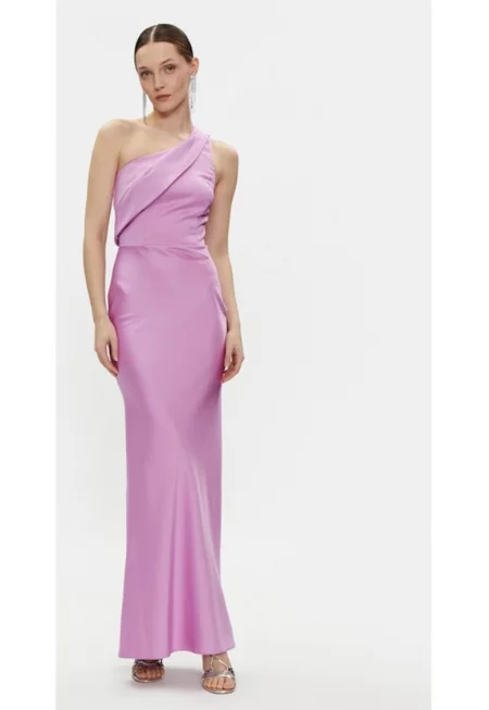 Дамска рокля -  50616 - лилаво - полиестер