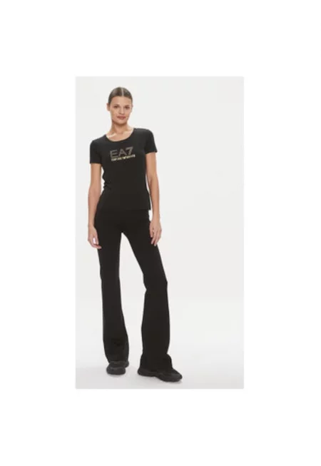 Дамска тениска  Emporio Armani - 8NTT67 TJDQZ - Памук/Модал - Черна