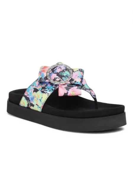 Дамски чехли -  208263016 - Текстил - Многоцветни - Многоцветен