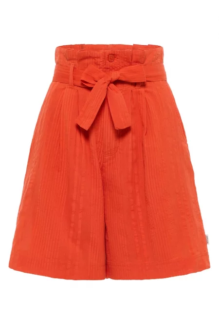 Дамски къси панталони  1016586 - Памучен - Оранжев