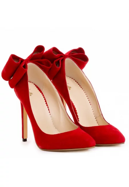 Дамски обувки на ток Stiletto Cleopatra от велур