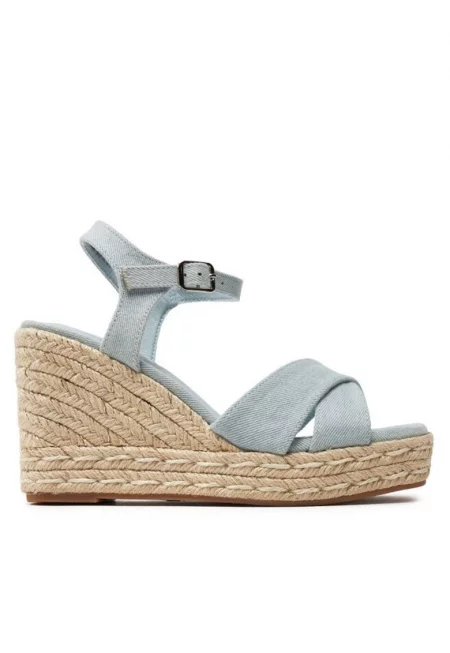 Дамски сандали  303870430 - Текстил - Син