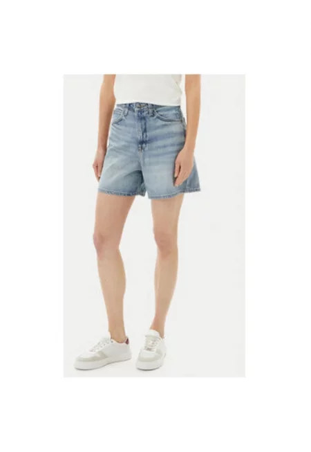 Дамски шорти  112363786 - Дънкови - памук/лиосел - син - Син