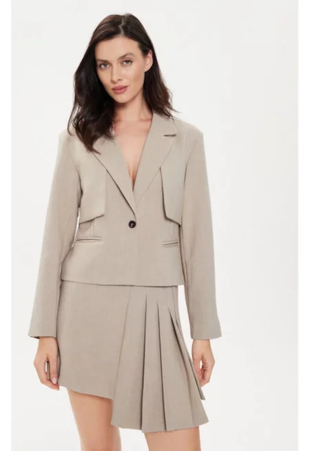 Дамско яке -  303641023 - Полиестер/Вискоза - Сив - Сив