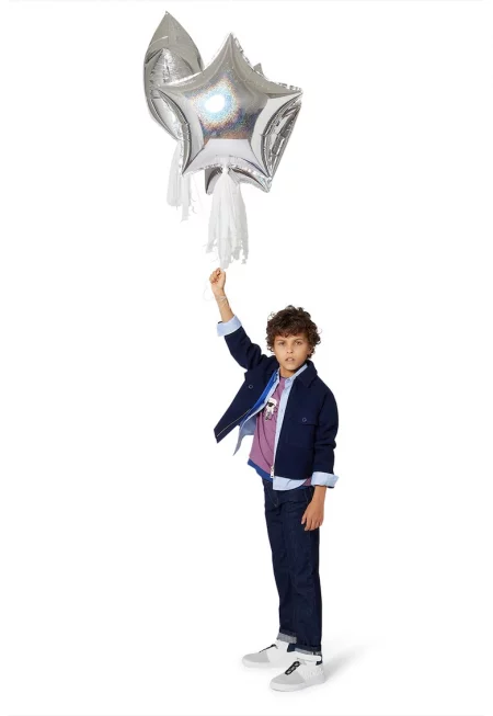 Дънки с контрастни шевове - Ултрамарин синьо