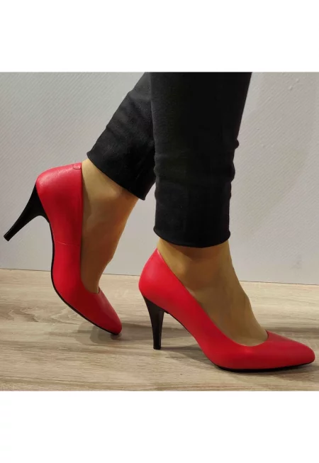 Елегантни дамски обувки  D34-22354 Червени - 38 - Червени