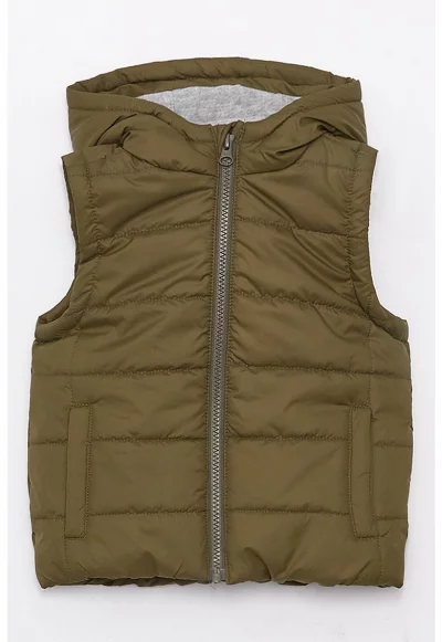 Елек с качулка и джобове