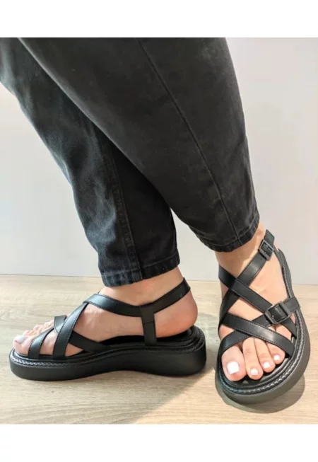 Ежедневни дамски сандали  60005A 01-N черни