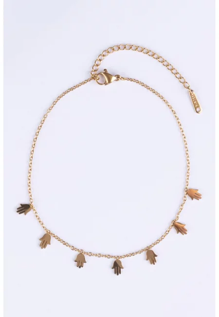 Гривна за глезена с 18k злато