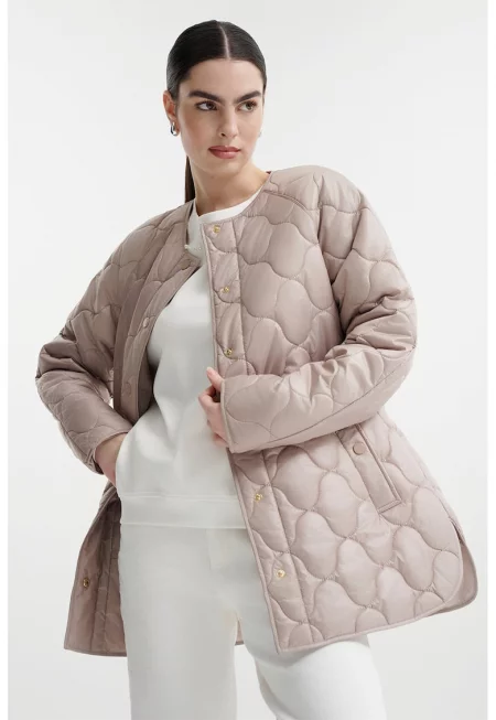 Капитонирано яке - Прашно розово