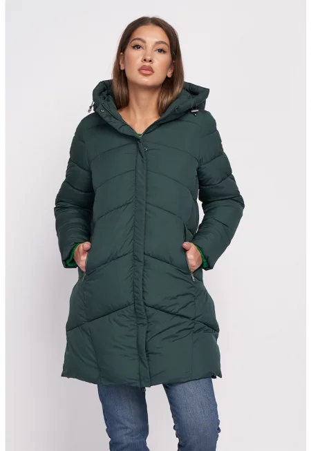 Капитонирано зимно яке с качулка