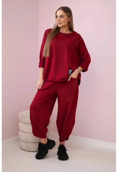 Комплект от широк суичър и панталон - Един размер