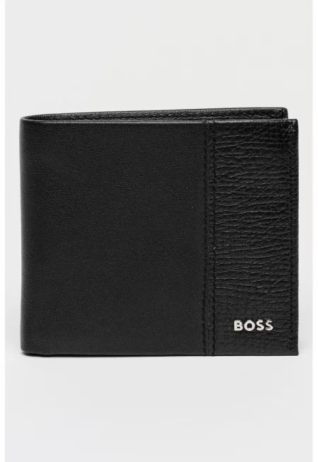 Кожен портфейл New Crosstown с двойно прегъване - Черен