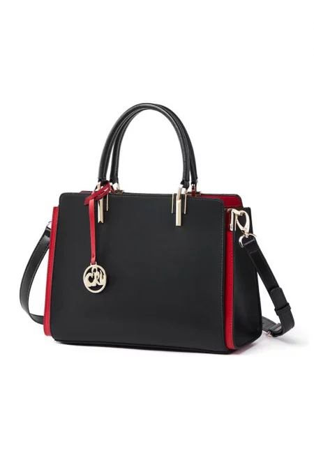 Кожена чанта Moreen - Червен/Черен