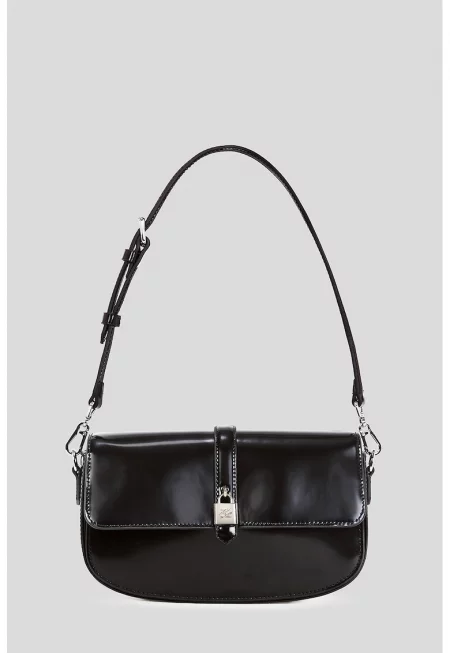 Кожена чанта през рамо - Черен