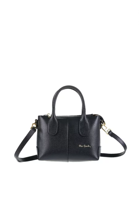 Кожена чанта през рамо Floriana - Черен