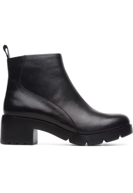 Кожени боти Wanda 791 с масивен ток - Черен