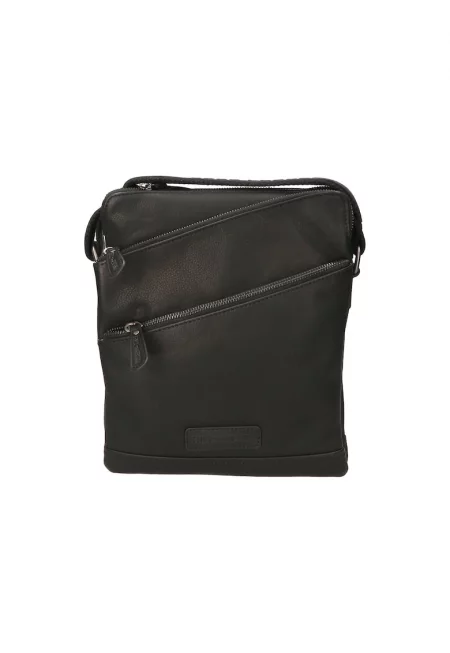 Leather Crossbody Bag With Zipped Pocket