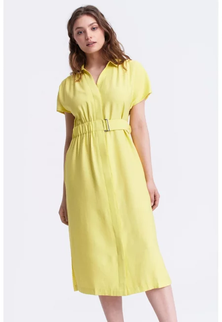 Миди рокля с колан