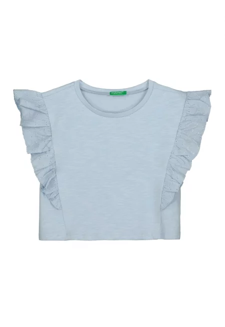 Набран къс топ от дантела Сан Гало