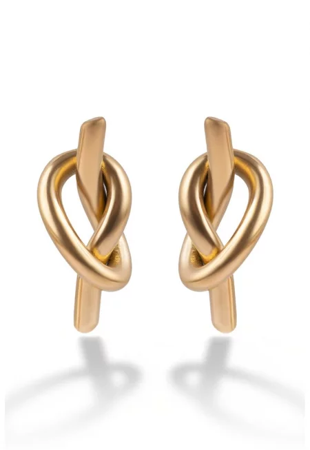 Обеци с 18К златно покритие