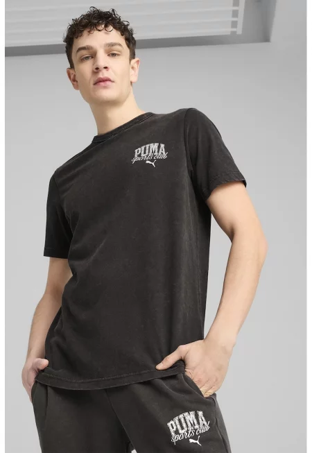 Памучна тениска с овално деколте