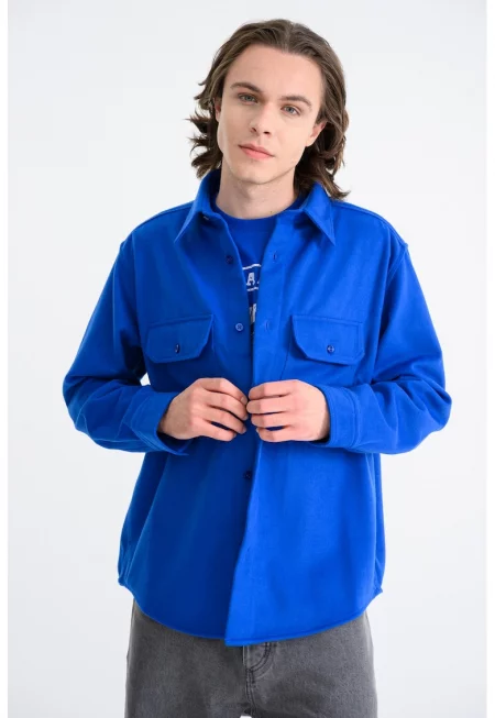 Риза Ebolt с вълна - Кралско Синьо
