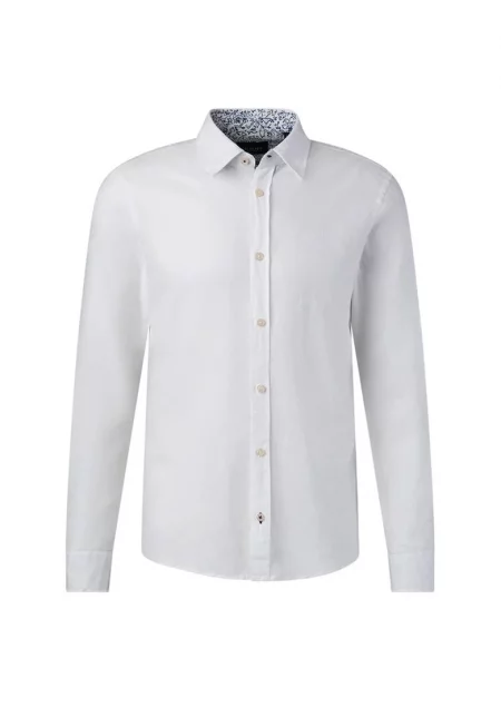 Риза regular fit с къс ръкав JP2 - Бял