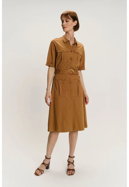Рокля тип риза - Карамел
