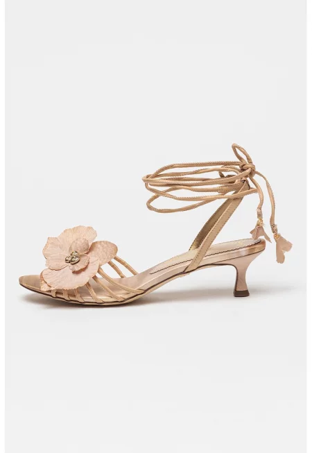 Сандали Carla с котешки ток - Бежов