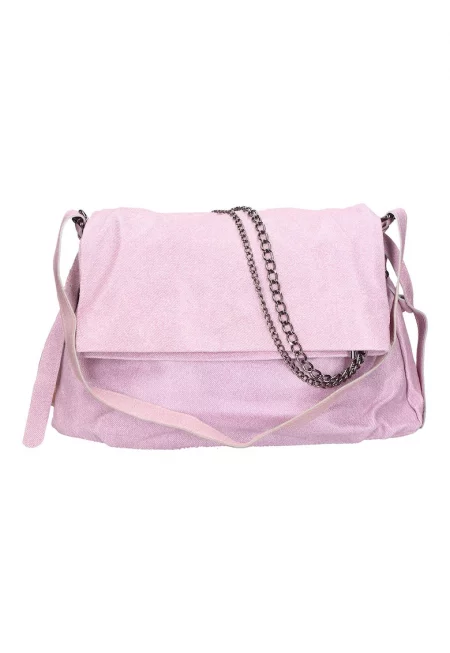 Shoulder Bag With Turnover Hem