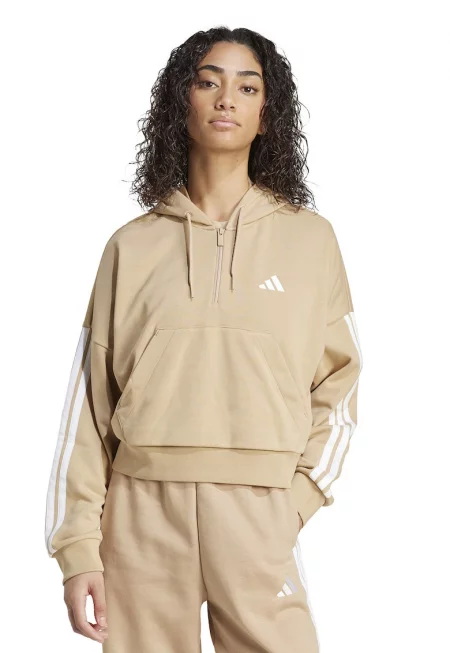 Слим худи с къс цип