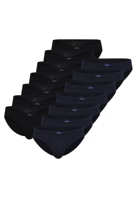 Слипове с памук - 14 чифта - Черен/Син