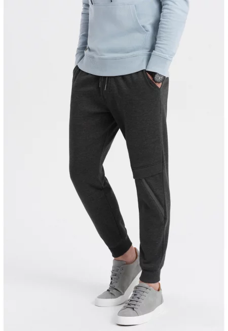 Спортен панталон с регулируема талия - Антрацитно сиво