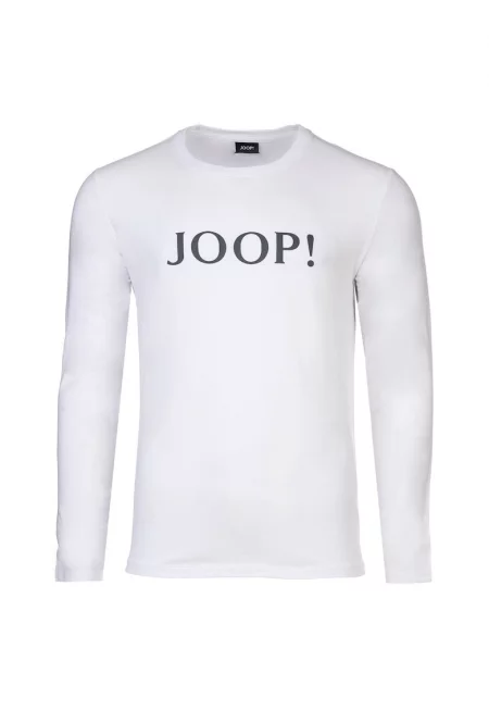 Суитшърт с памук и лого - Бял