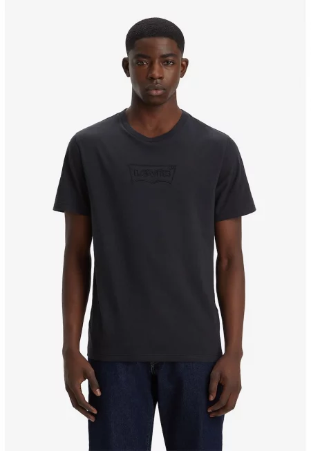 Тениска от памук с овално деколте