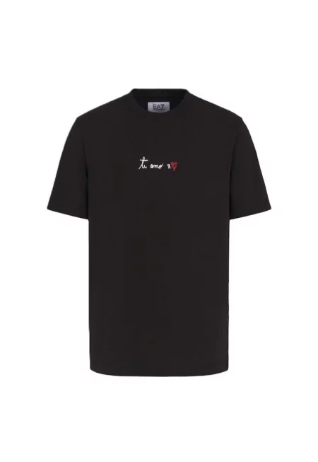 Тениска  за Lifestyle - U TEE SS - 7X000032-AF13243-FC135 - Черна - Черен
